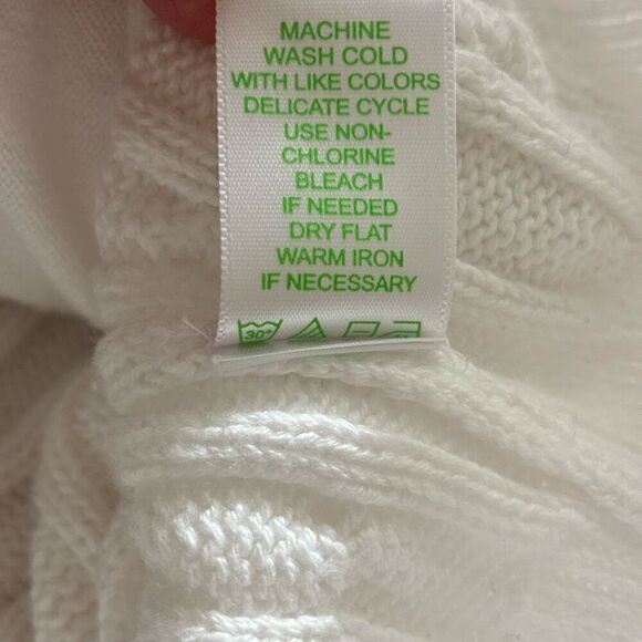 Lilly Pulitzer cable knit hooded button front cardigan white small - Picture 5 of 11